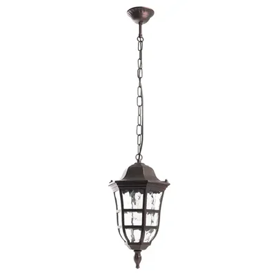 Светильник садово-парковый, 60W 230V IP44 коричневый, PL695 (на цепочке 500мм)