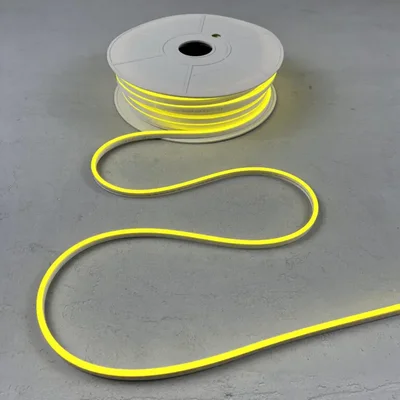 Односторонний Гибкий Неон 6х12мм Желтый 12В, IP65