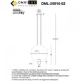 Светильник подвесной Omnilux OML-29816-02