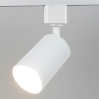 Трековый светильник однофазный General GTR-GU10-1-IP40-W, 580208, под лампу GU10, белый