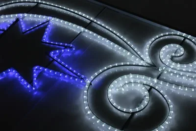 FLESI-LED-KN 001-240V-W/B (LED 1STAR PATTERN MOTIF) LED STAR PATTERN MOTIF (РФ) 150х82см