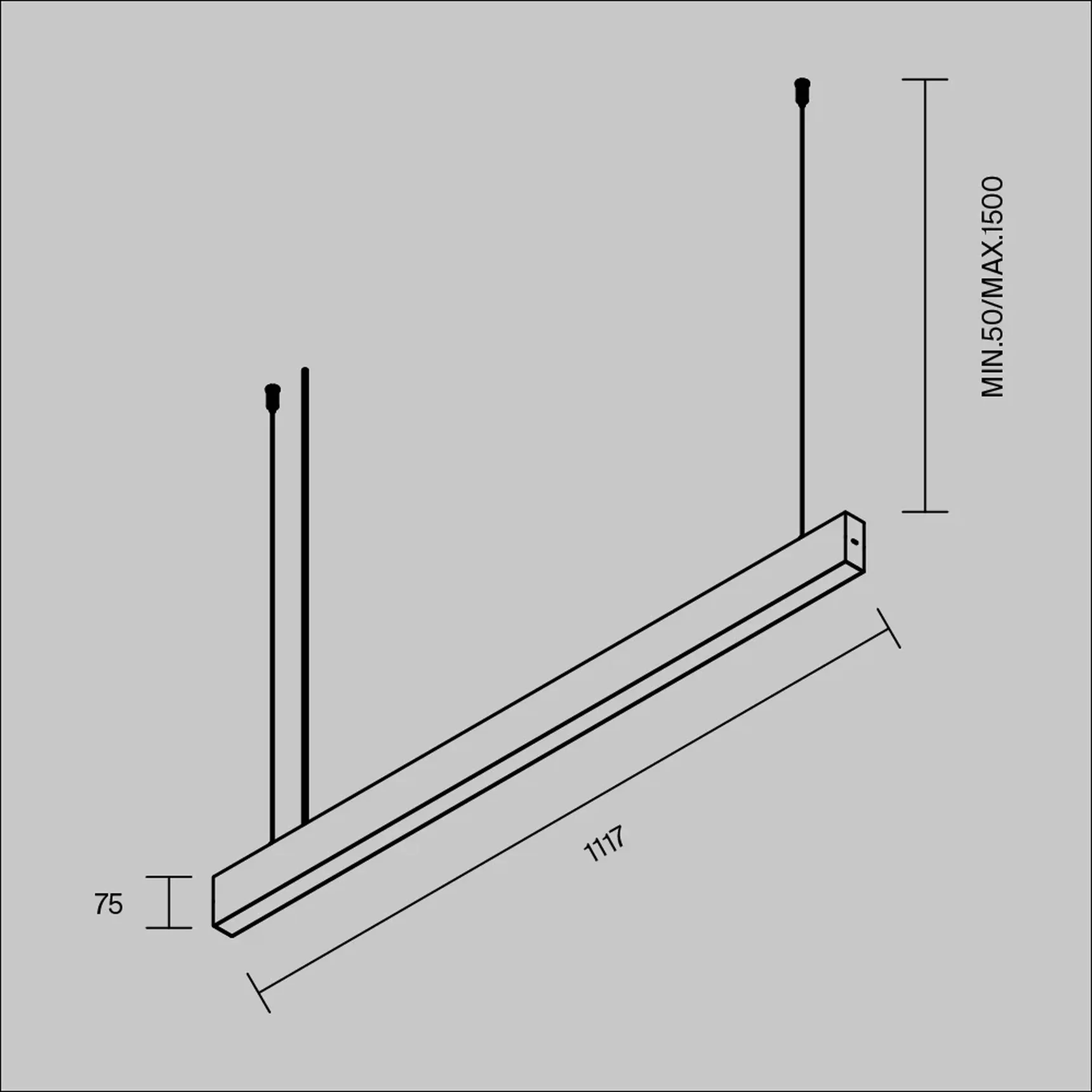 Подвесной светильник BASIS 2700-3000-4000K 36Вт 90°, P070PL-2.7-3-4K-W