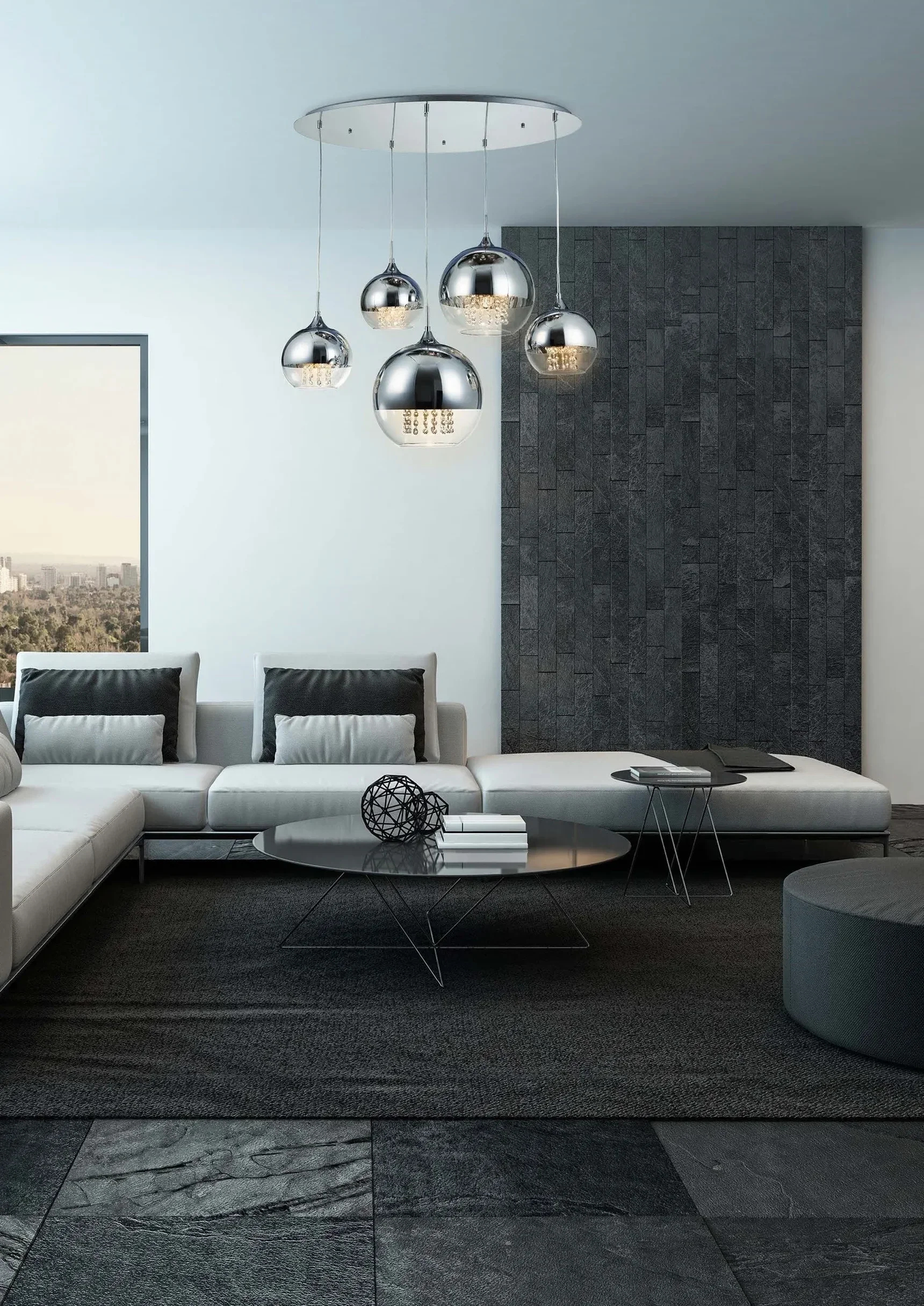 Подвесной светильник Fermi E27х5, P140-PL-170-5-N