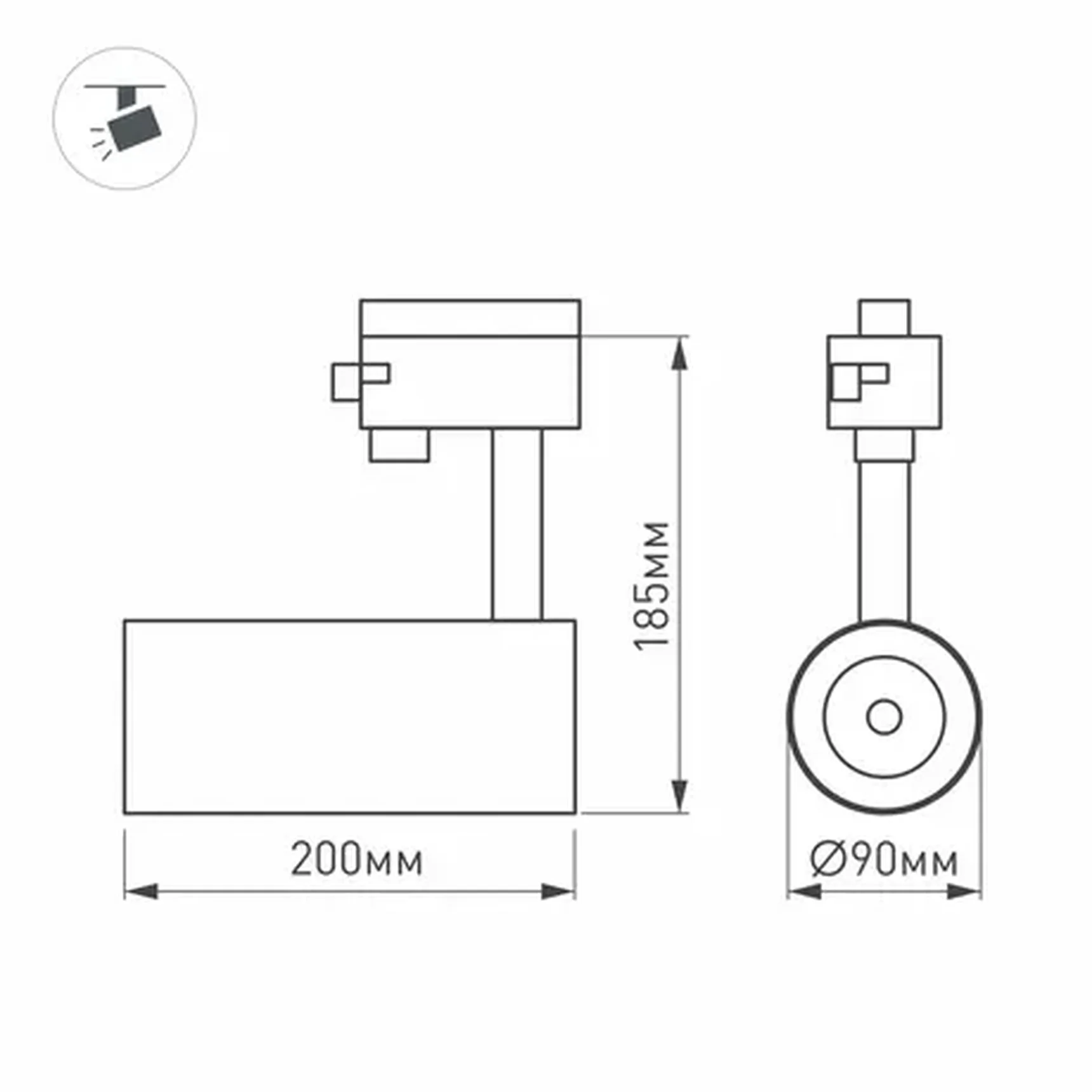 Светильник LGD-GERA-4TR-R90-30W Warm3000 (WH, 24 deg, 230V) (Arlight, IP20 Металл, 5 лет), 024597(1)