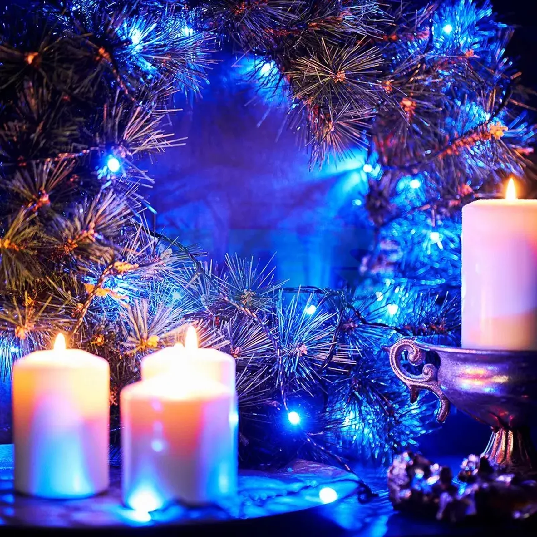 Гирлянда Твинкл Лайт 4 м, темно-зеленый ПВХ, 25 LED, цвет: Синий