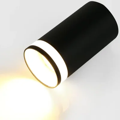 Спот GWL-GU10-M-IP20 Черный С Боковым рассеивателем Башня