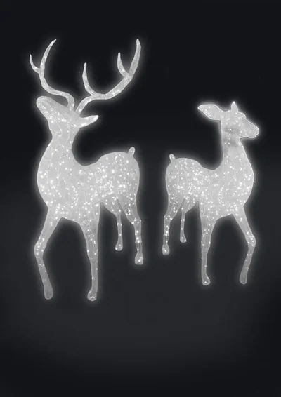 Композиция Семья Олень папа 1,7м. Олень мама 1,5м.