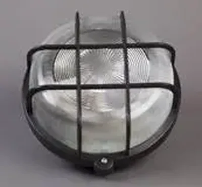 Светильник ЖКХ НПП "Рондо" General 03-100-005.04, 437850, прозрачный, черный, с решеткой