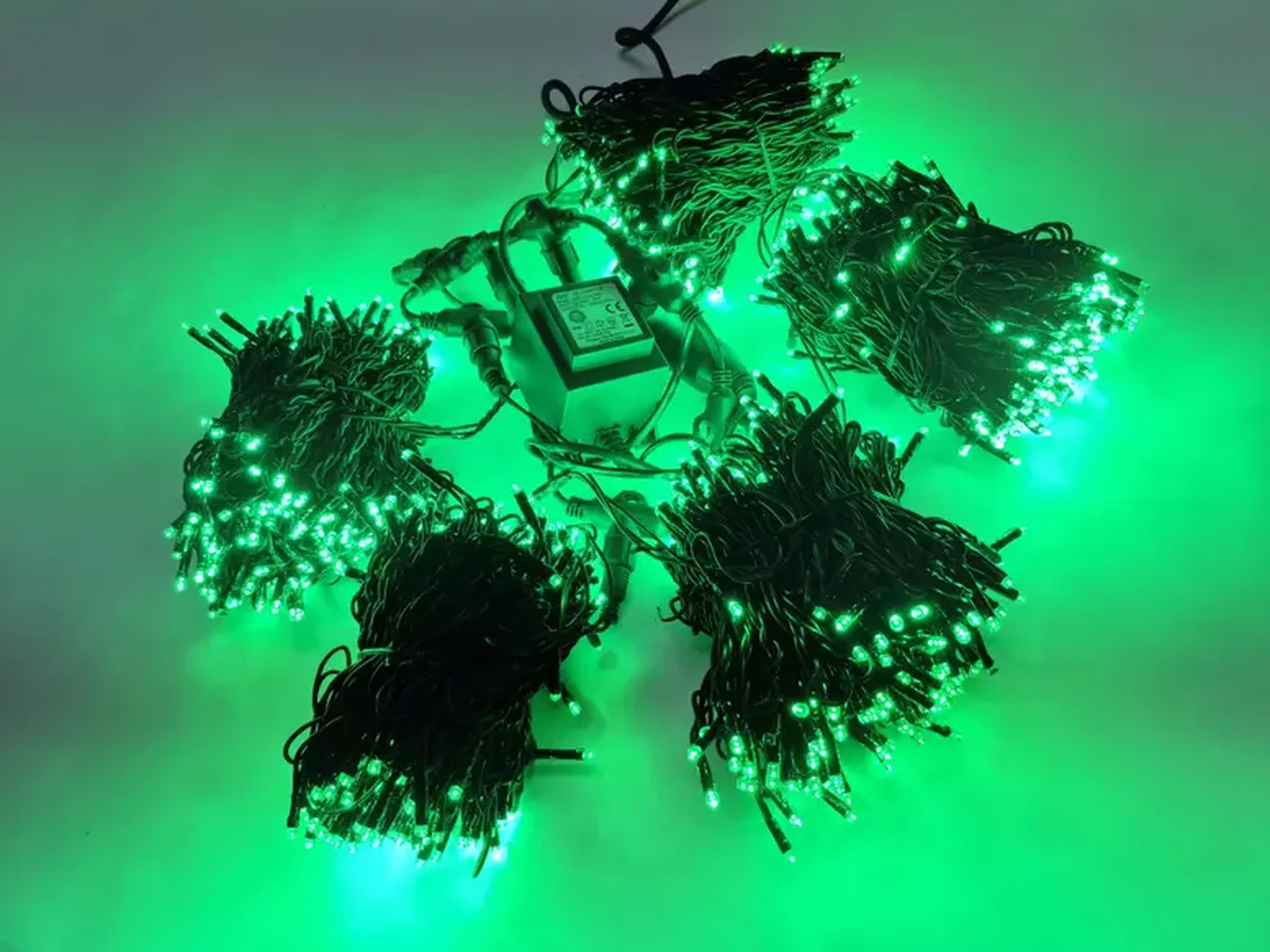 LED-PLS-200*5-20M*5-24V-G/BL-F(G) Flash LED гирлянда Спайдер 5*20м 24V, зеленые LED/черный провод