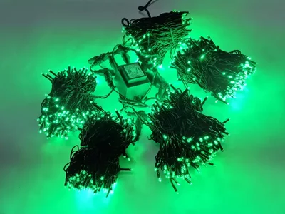 LED-PLS-200*5-20M*5-24V-G/BL-F(G) Flash LED гирлянда Спайдер 5*20м 24V, зеленые LED/черный провод