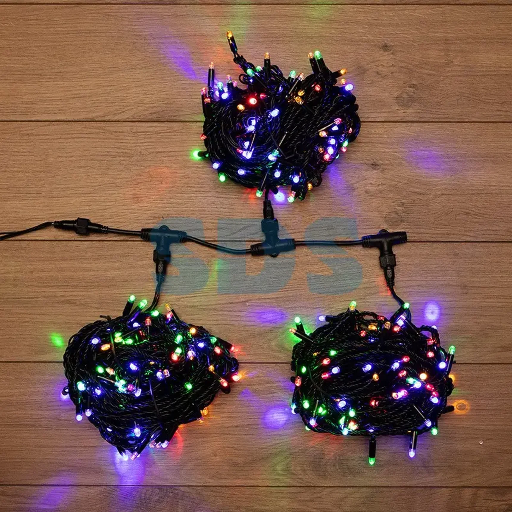 Гирлянда LED ClipLight 24V, 3 нити по 20 м, свечение с динамикой, цвет диодов Мульти