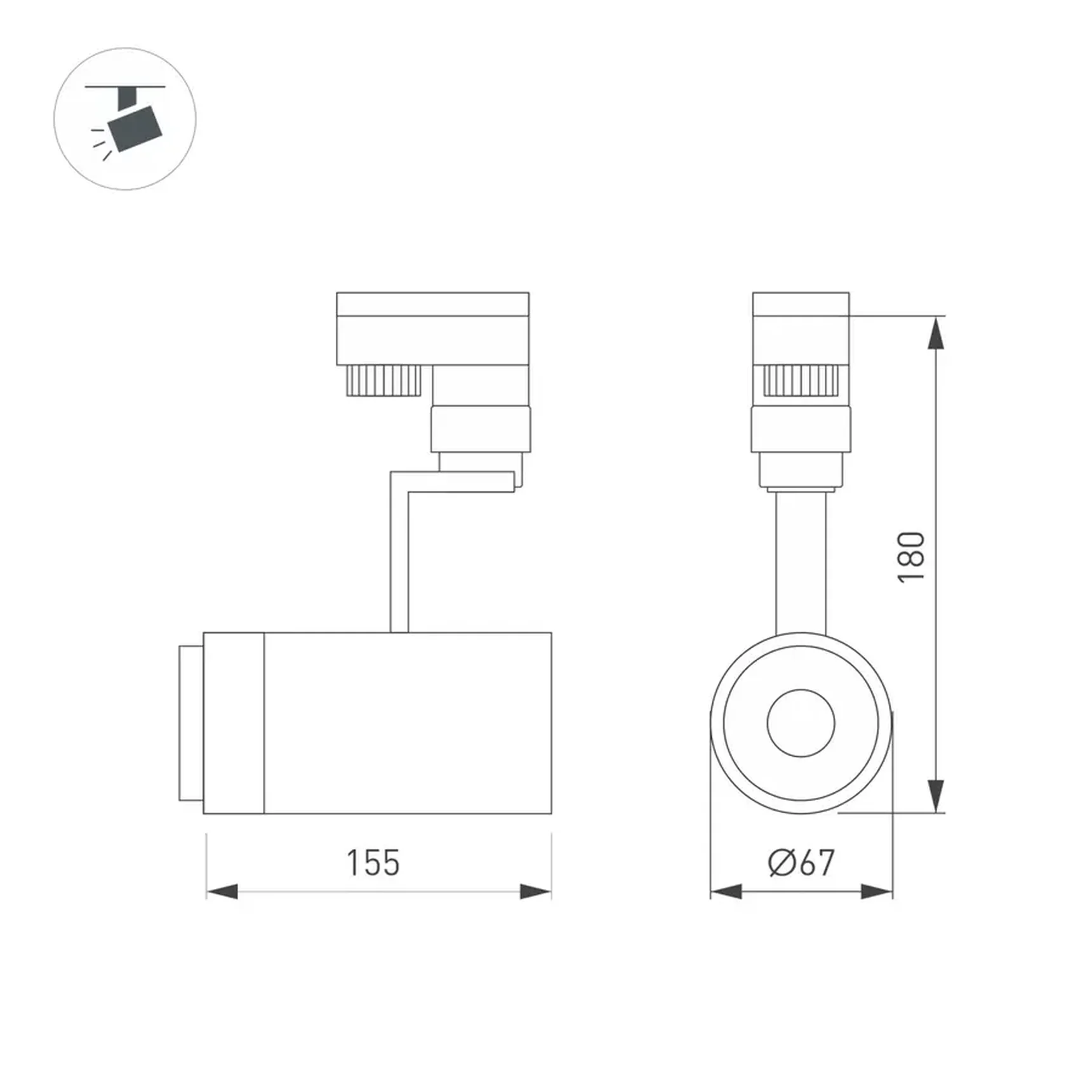 Светильник LGD-ZEUS-4TR-R67-10W White (WH, 20-60 deg) (Arlight, IP20 Металл, 3 года)