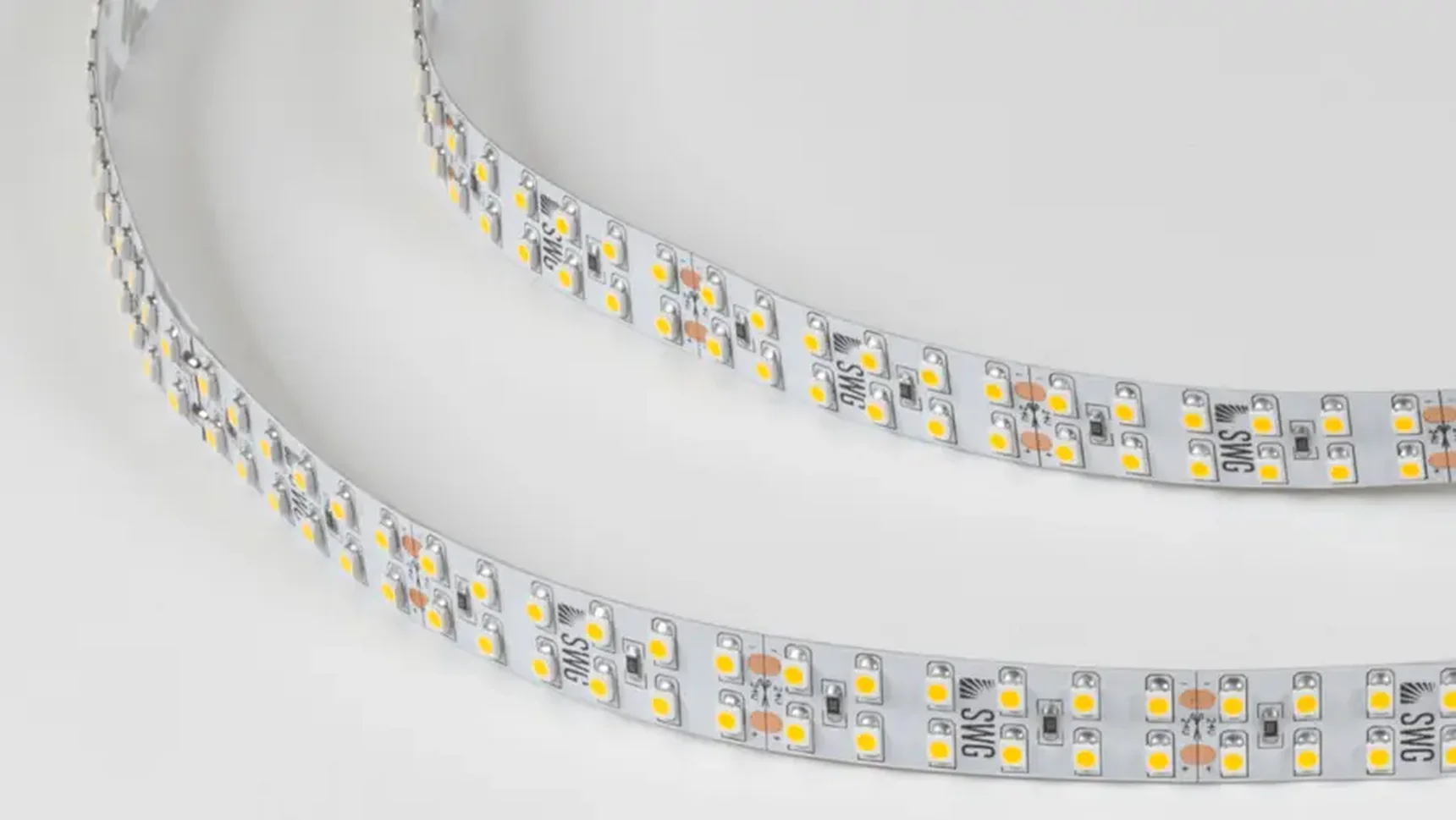 Светодиодная лента 3528, 240 LED/м, 19,2 Вт/м, 24В , IP20, Цвет: Теплый белый, SWG3240-24-19.2-WW-M