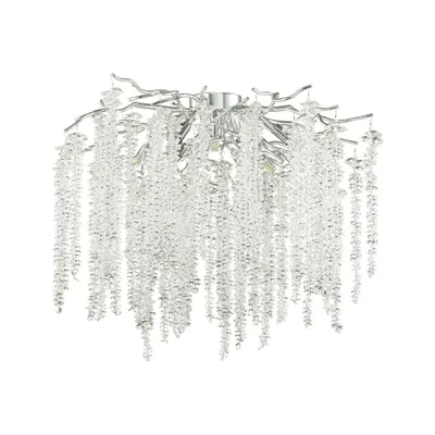 5004/8C HALL ODL23 637 серебристый/прозрачный металл/хрусталь Люстра потолочная G9 8*40W BANCHE