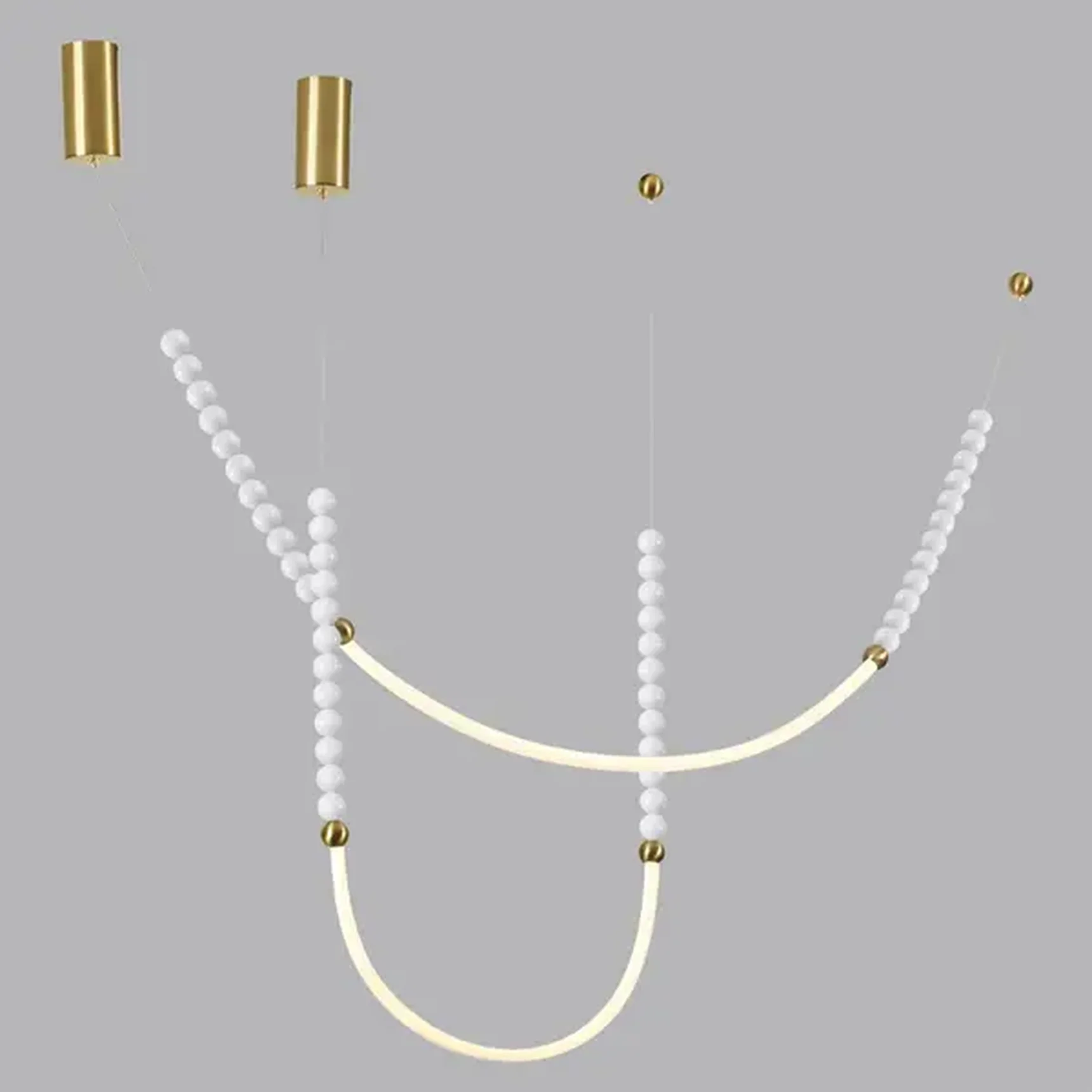 6639/24CL HIGHTECH ODL24 291 металл/античная бронза/белые бусы из акрила Потолочный светильник (в комплекте 2 нити) IP 20 LED 24W 3500K 220V MONELLA