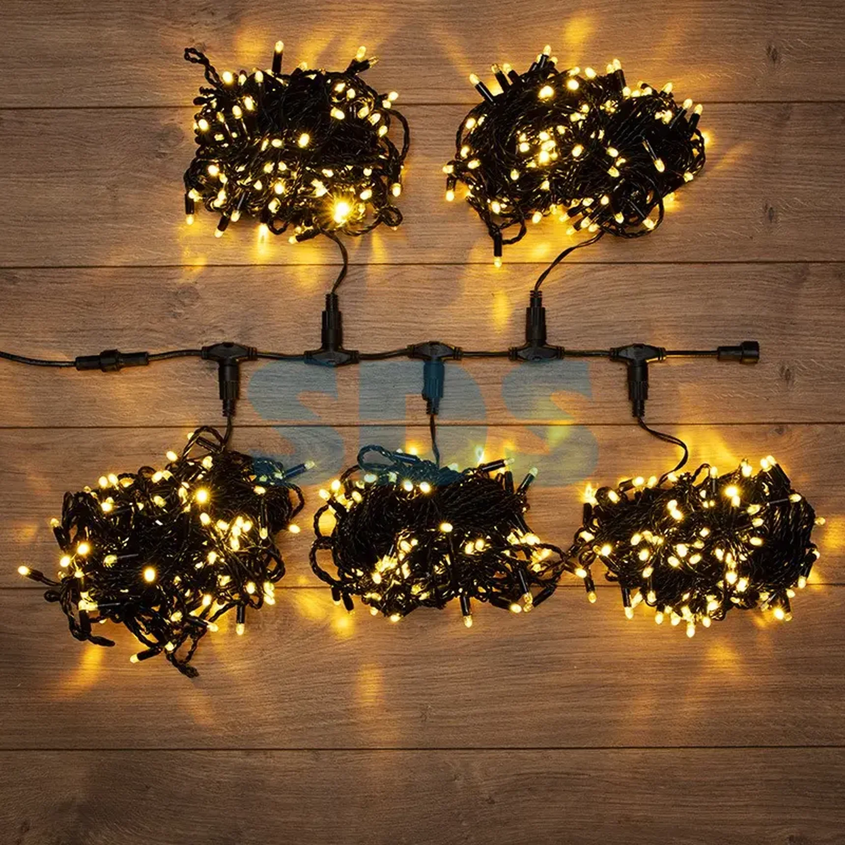 Гирлянда LED ClipLight 24V, 5 нитей по 20 метров, цвет диодов ТЕПЛЫЙ БЕЛЫЙ, Flashing (Белый)