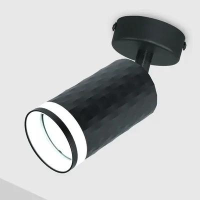Спот на основании GWL-GU10-M-IP20 Одинарный Черный с боковым рассеивателем Кирпич