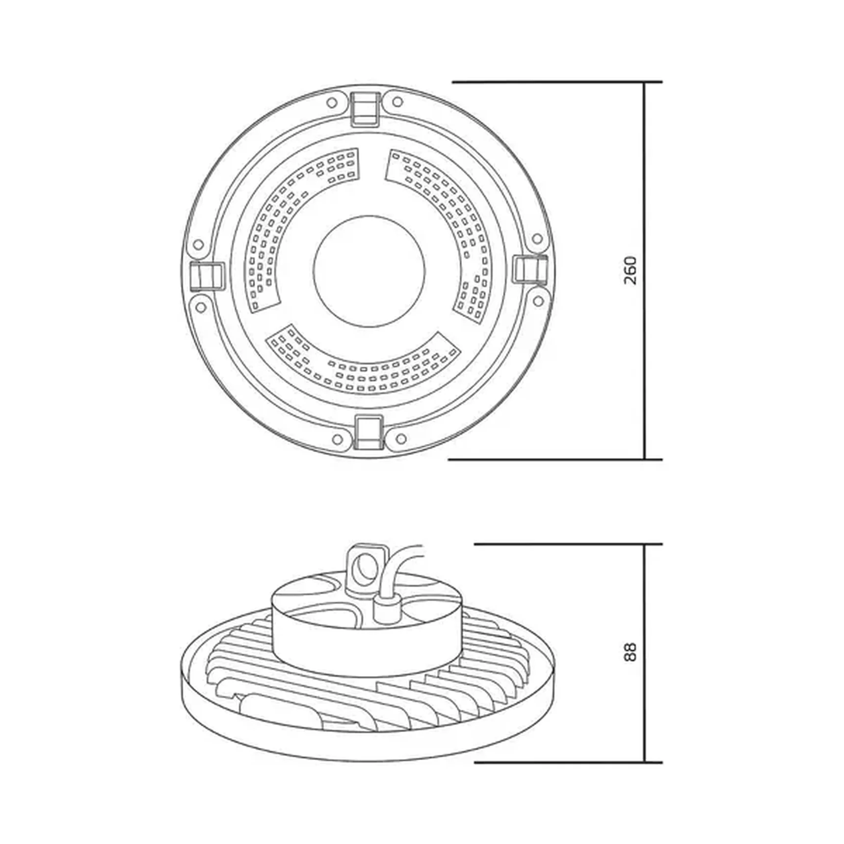 Подвесной светодиодный светильник Gauss Ufo 821536350