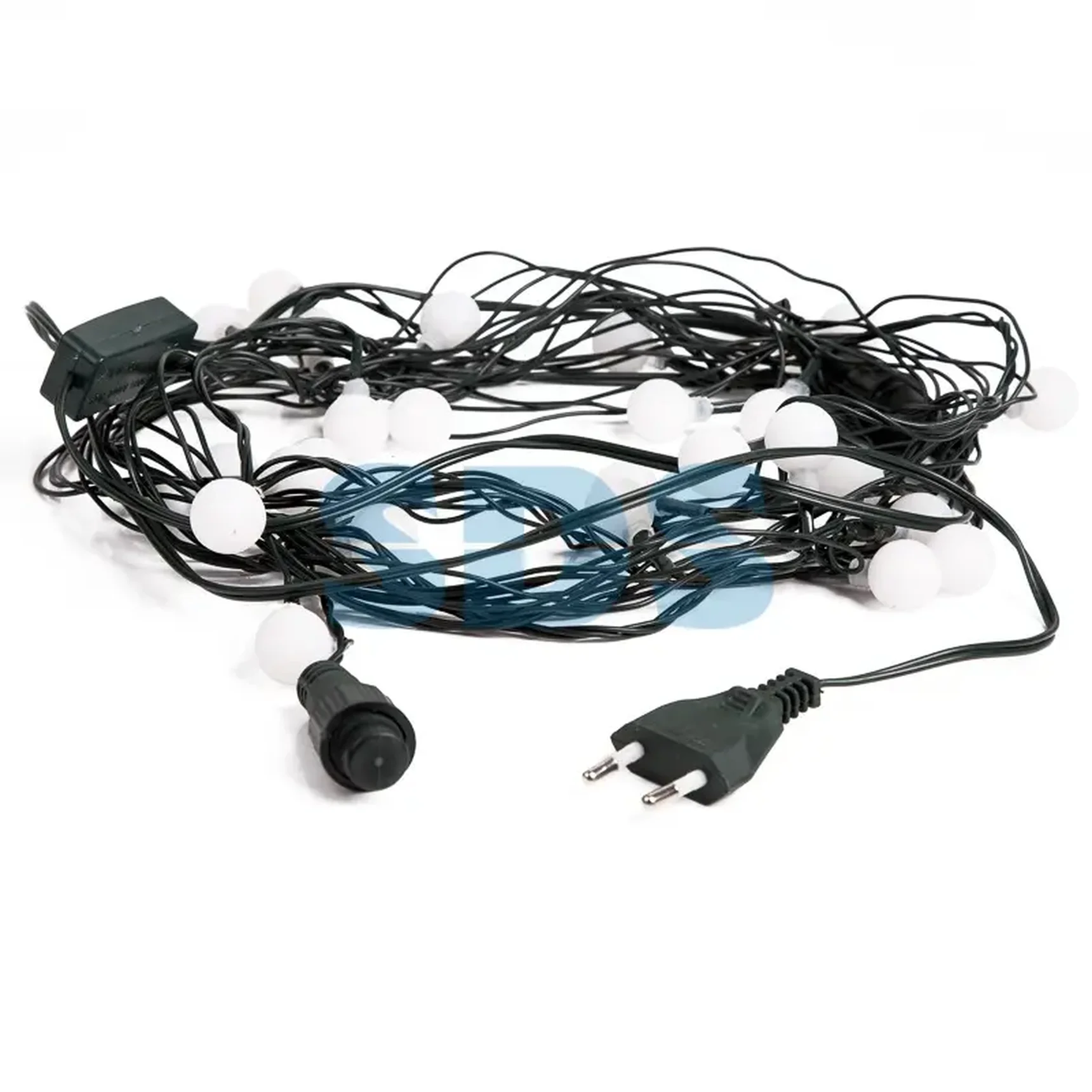 Гирлянда Шарики Ø18мм 5м, темно-зеленый ПВХ, 30 диодов, цвет RGB