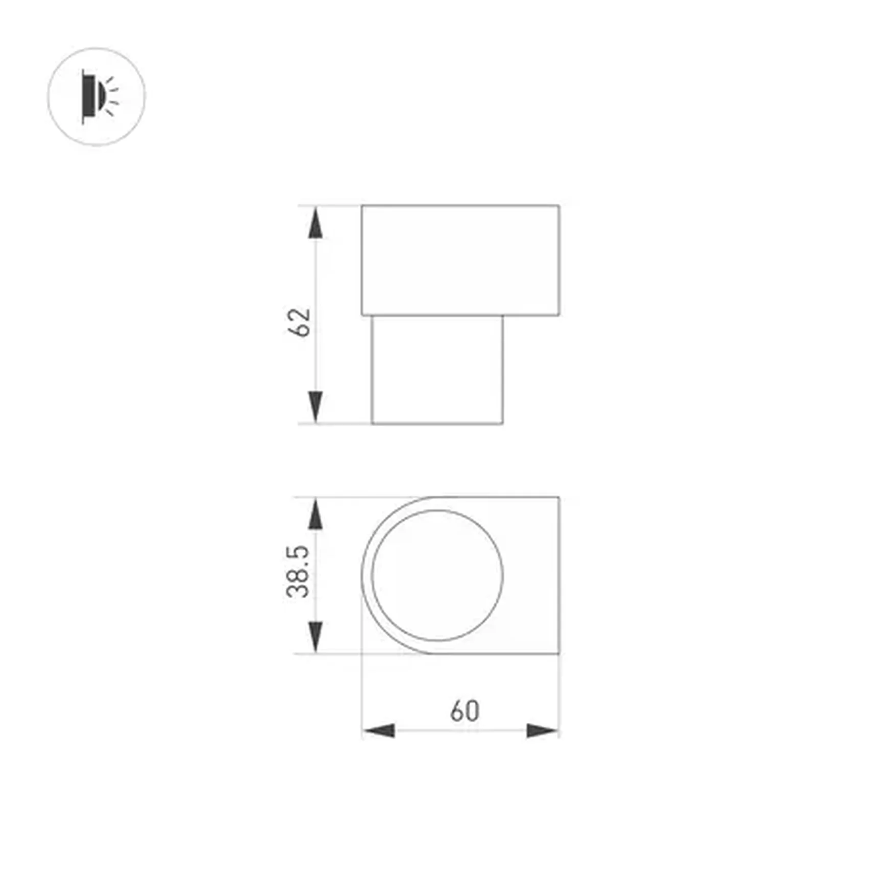 Светильник SP-SPICY-WALL-MINI-S60x39-3W Warm3000 (GD, 40 deg, 230V) (Arlight, IP20 Металл, 3 года)