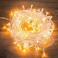 Гирлянда Твинкл Лайт 10 м, прозрачный ПВХ, 80 LED, цвет ТЕПЛЫЙ БЕЛЫЙ