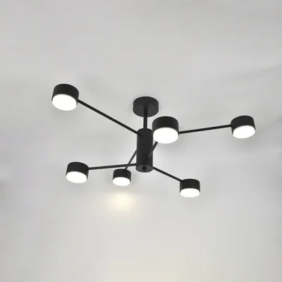 Люстра под лампу GCHL-6GX53-M Черная Стеллар