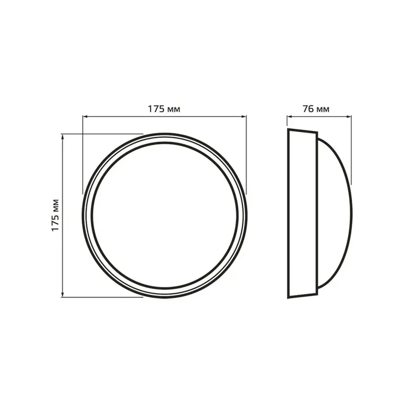 Настенно-потолочный светодиодный светильник Gauss Qplus 142411208-S