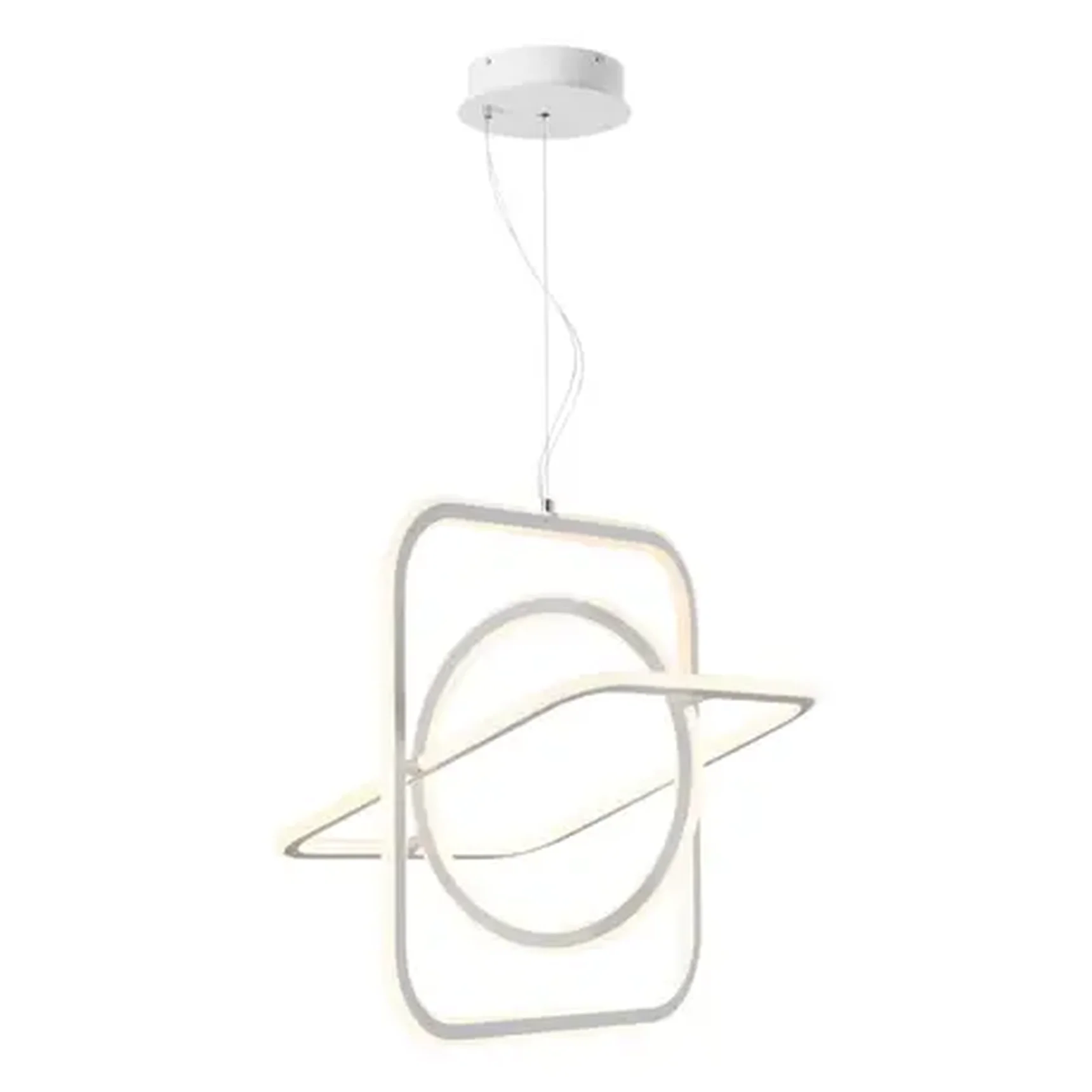 359178 OVER NT23 162 белый Светильник подвесной диммируемый, в комплекте пульт ДУ IP20 LED 4000К 179W 220V ONDO