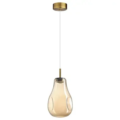 5098/4L PENDANT ODL25 423 античн.бронза/янтарный/металл/стекло Подвес LED 4W 4000K 388Лм NAVE