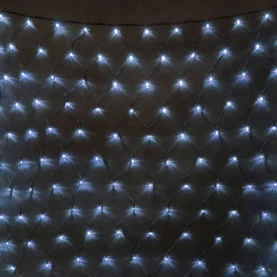 Светодиодная Сеть 2 x 2 м Белая 24В, 256 LED, Провод Черный ПВХ, IP54