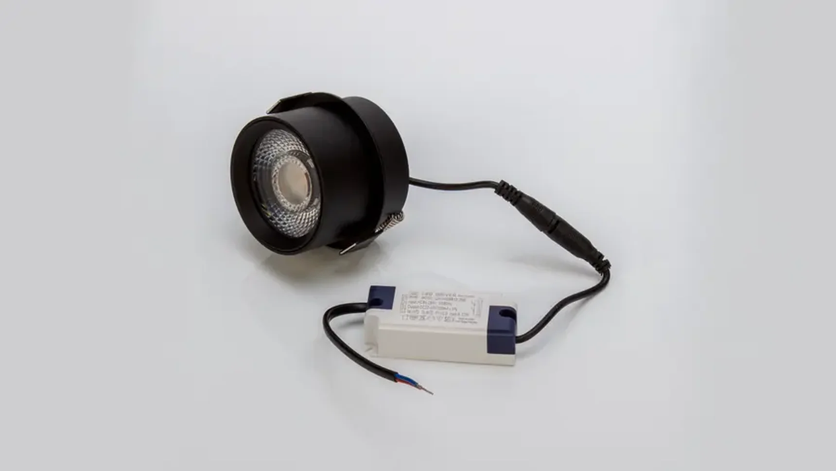 Встраиваемый светильник Rink 10W Черный 3000К, R-SRC-BL-WW