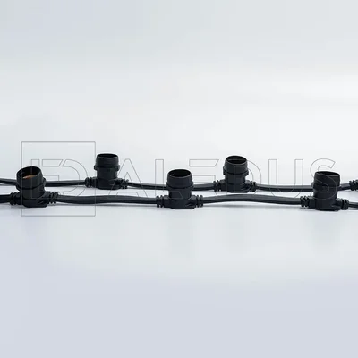 Белт лайт ALEDUS бухта 50 м, черный провод, ПВХ, шаг 20 см, Е27