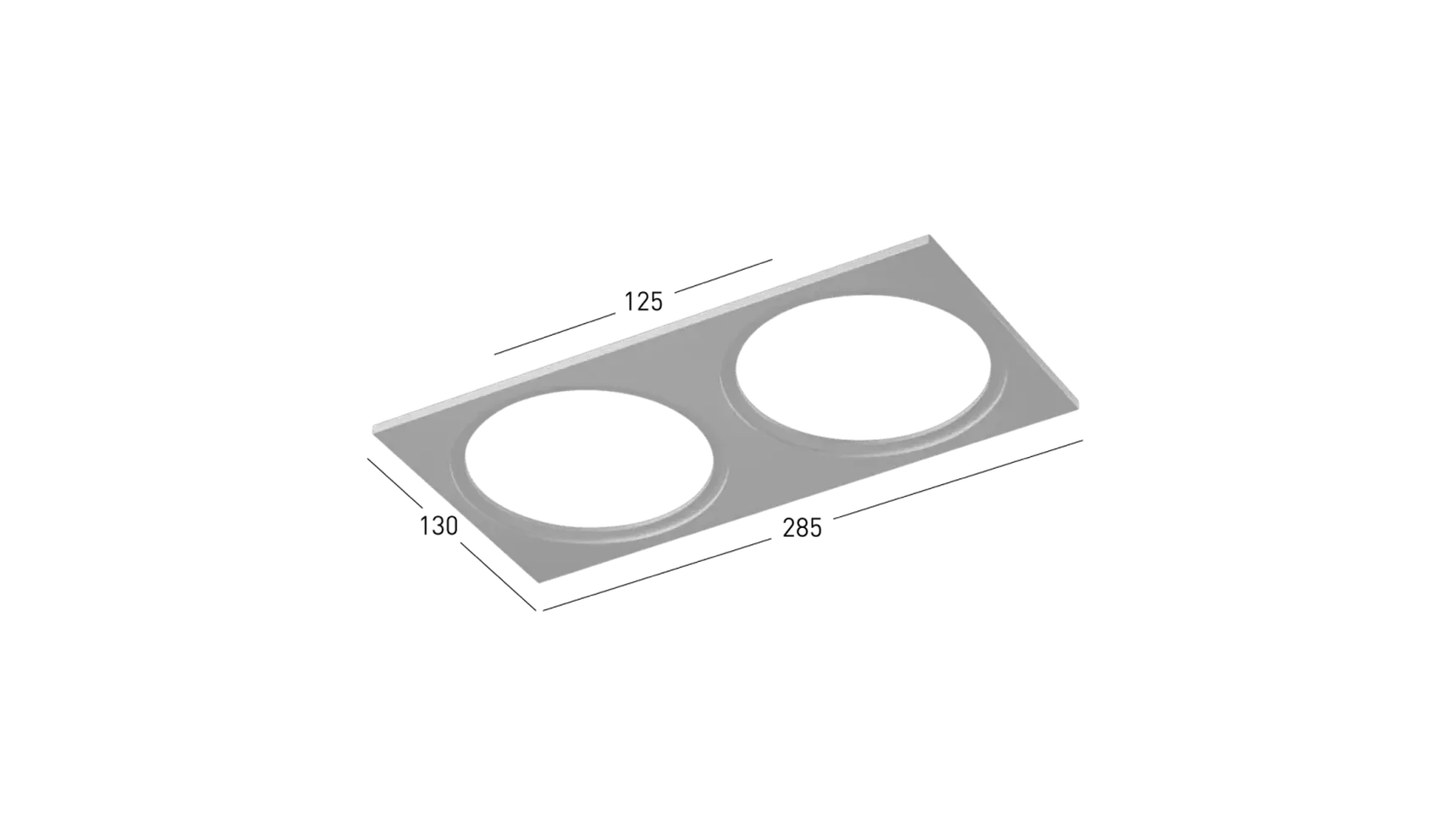 Рамка двойная для серии COMBO 1 квадратная, белая, COMBO-1S2-WH