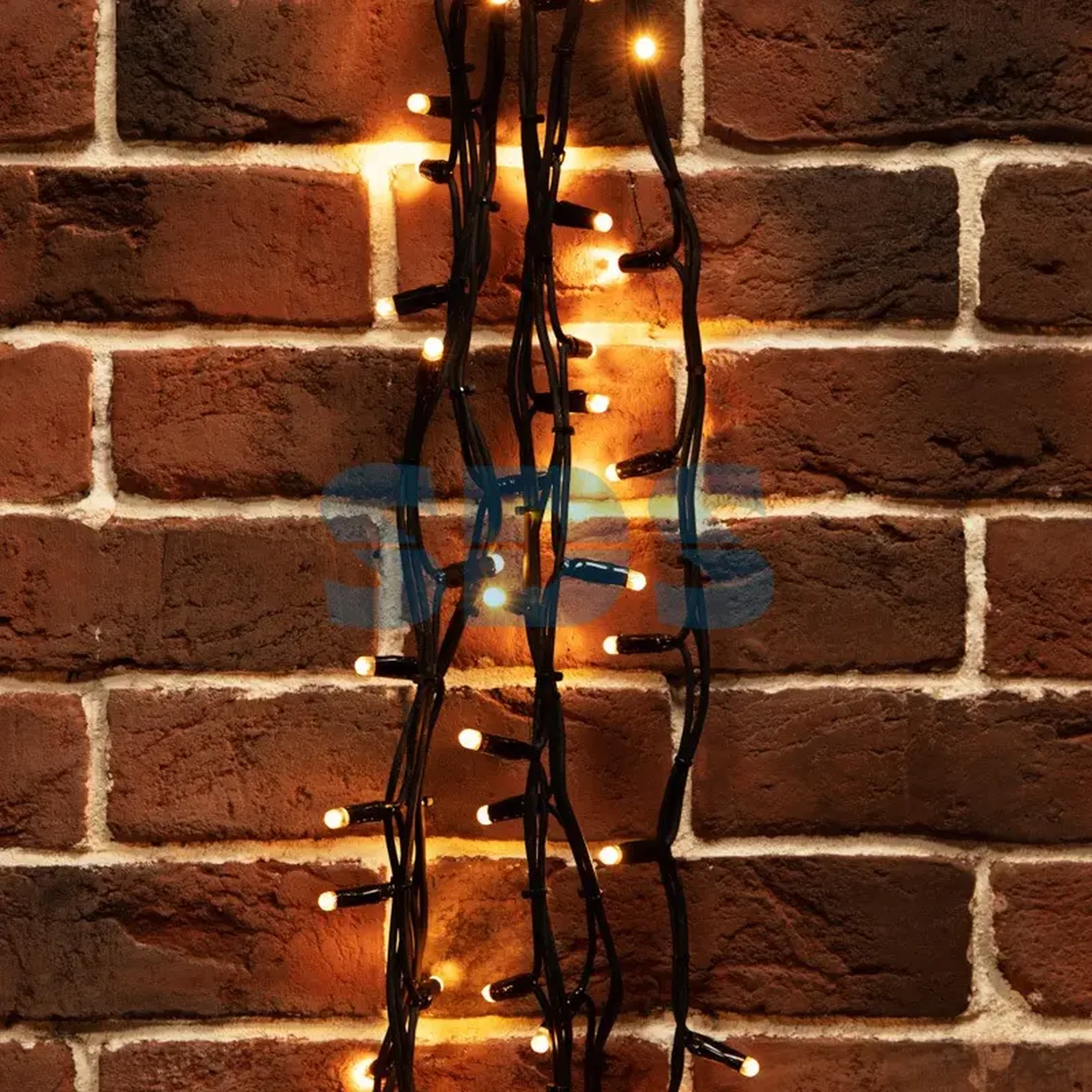 Гирлянда Твинкл Лайт 20 м, черный КАУЧУК, 240 диодов, цвет ТЕПЛЫЙ БЕЛЫЙ