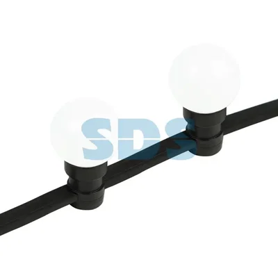 Готовый набор: Евро Belt Light 2 жилы шаг 40 см, Белые LED лампы 45мм (6 LED)