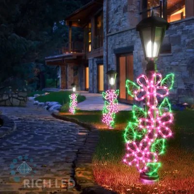 Деколье Соцветие Rich LED, 60*28 см, розово-зеленое RL-FD-FL010