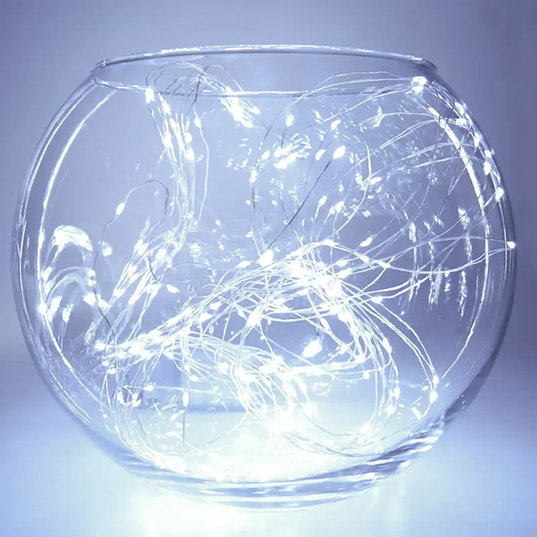 CL53 Гирлянда на елку, 200 LED белый, 10 веток* 20 лампочек, 2м + 1м шнур, IP20