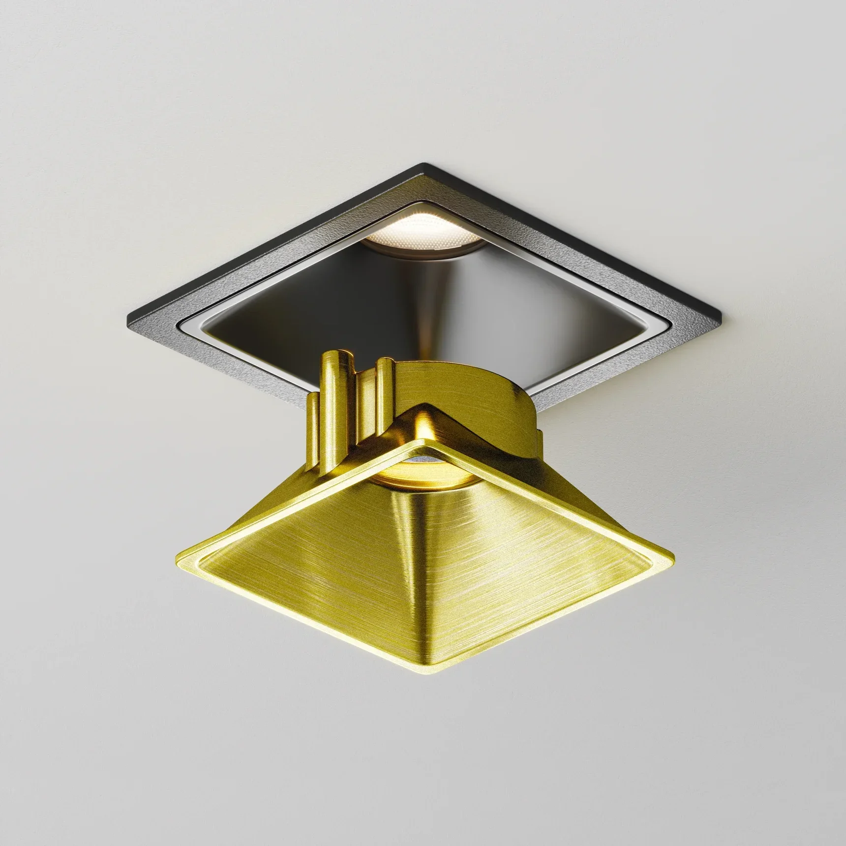 Декоративная рамка-отражатель для светильников серии Alfa LED латунь, Ring8-10W-SQ-BS