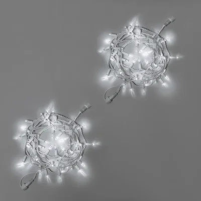 Светодиодная гирлянда INOXHUB Нить 10м, 100 LED, соединяемая, с мерцанием, 220В, IP65, белый резиновый провод 2.3мм, БЕЛАЯ