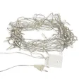 Гирлянда светодиодная универсальная 100 LED ТЕПЛЫЙ БЕЛЫЙ 10 метров, прозрачный ПВХ, с контроллером