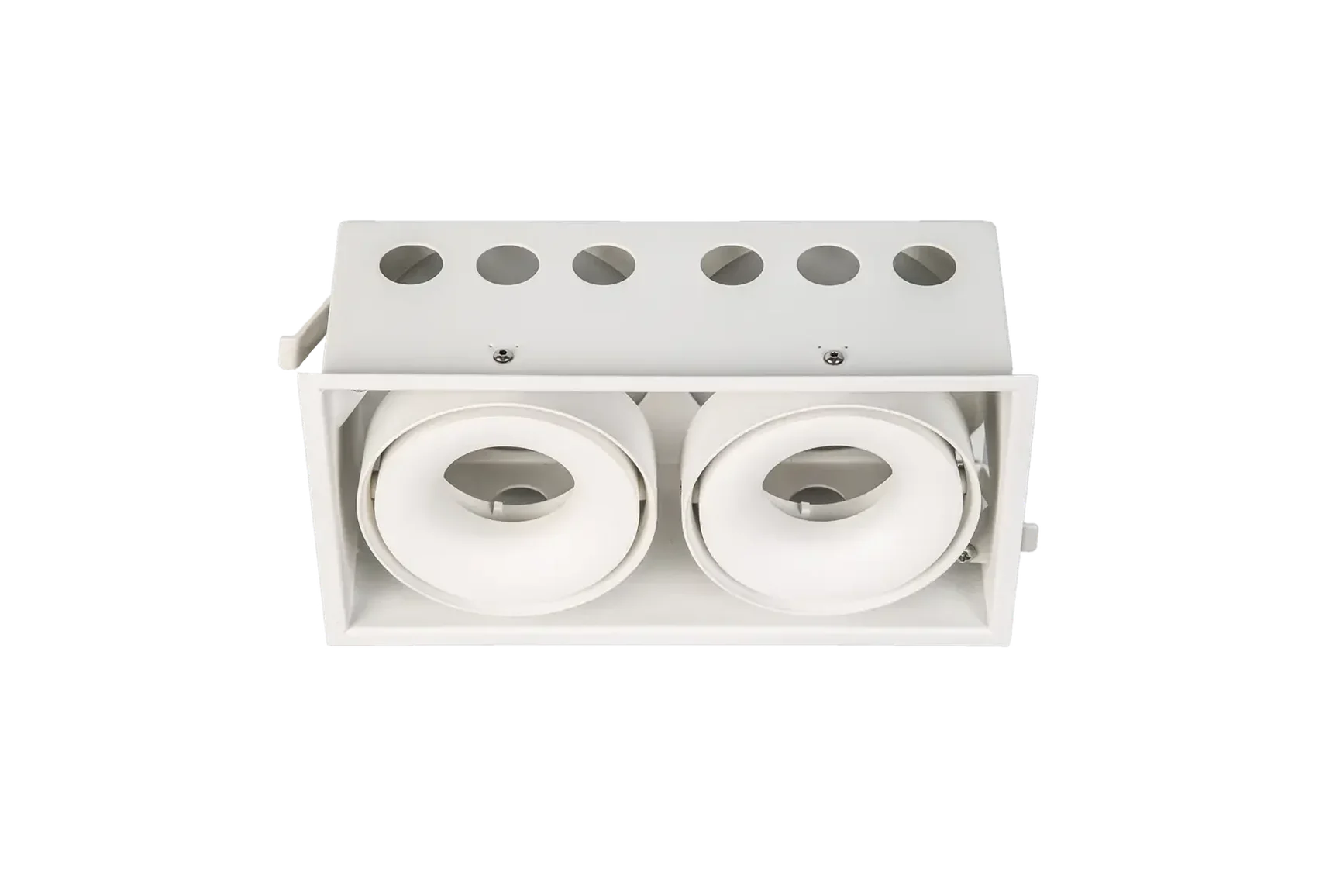 Корпус светильника алюминий потолочный встраиваемый поворотный, Белый, IP20, COMBO-CRD2-WH-2