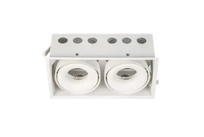 Корпус светильника алюминий потолочный встраиваемый поворотный, Белый, IP20, COMBO-CRD2-WH-2