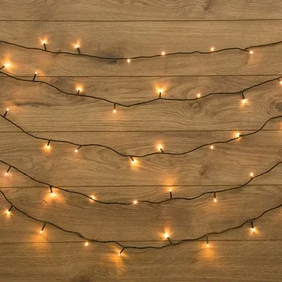 Гирлянда светодиодная универсальная 200 LED Теплый белый 20 метров, с контроллером