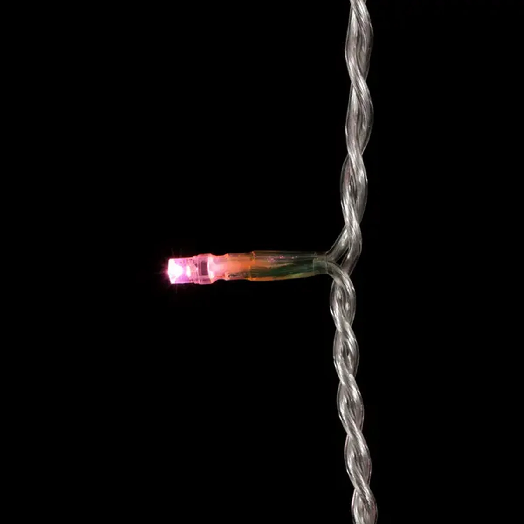 Гирлянда Нить 20м Светло-Розовая с Возможностью Управления 24В, 200 LED, Провод Прозрачный Силикон, IP65