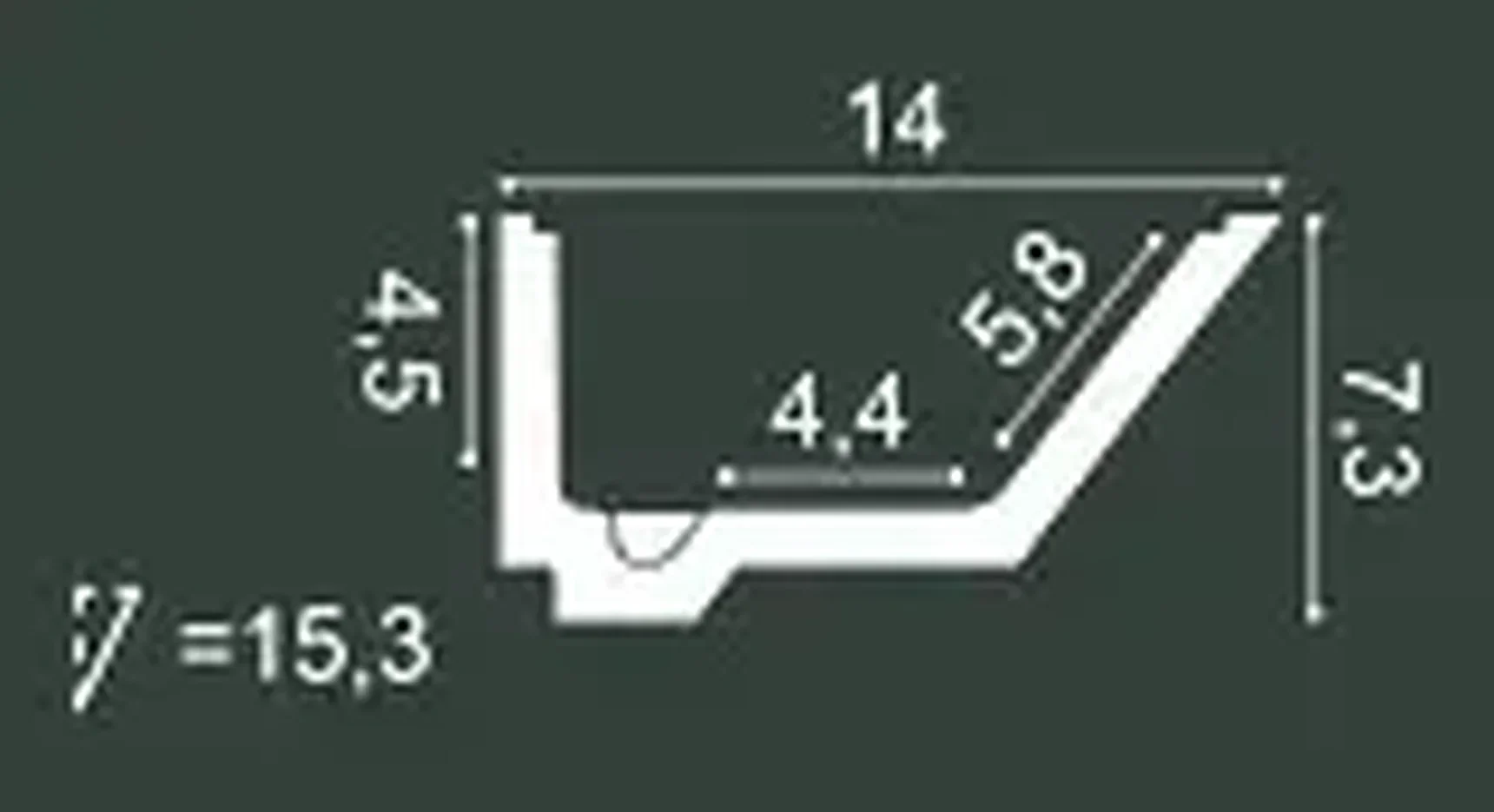 Профиль для верхней подсветки C358 RAIL
