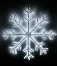 Светодиодная Снежинка Ø1,1м Белая, Дюралайт на Металлическом Каркасе, IP54