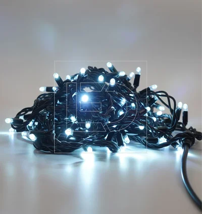 Гирлянда (Нить) ALEDUS, 24 В, 10/1 м, черный провод, резина, белый, без мерцания