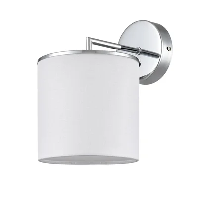 6591/1W CLASSI LN25 хром/белый, металл/текстиль Бра E14 1*40W 220V SUNTORI