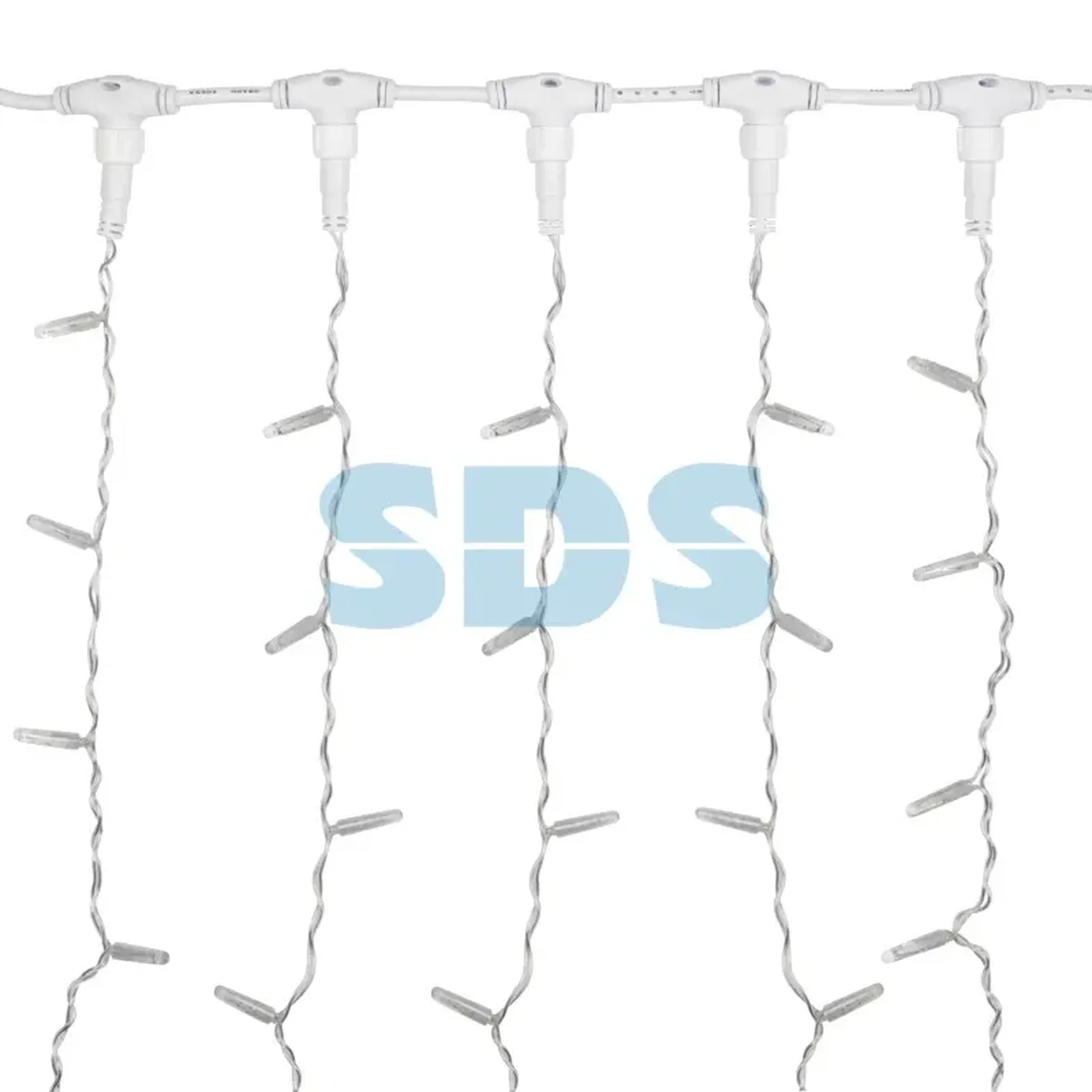 Гирлянда Светодиодный Дождь 2х1,5м, постоянное свечение, Прозрачный провод, 230 В, диоды ТЕПЛЫЙ БЕЛЫЙ, 360 LED