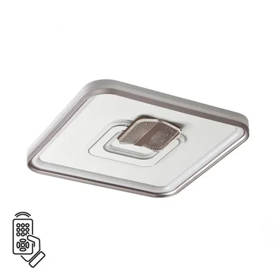 7786/85L PIKO LED SN Светильник металл/белый/бронза LED 85Вт 3000-6500K 490х490 IP20 пульт ДУ GEMINI